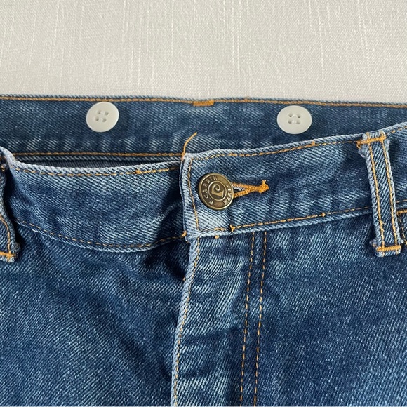 Rare Vintage Pierre Cardin Paris Wide Denim Crop Wide Leg Jeans 30x27 - Picture 7 of 13